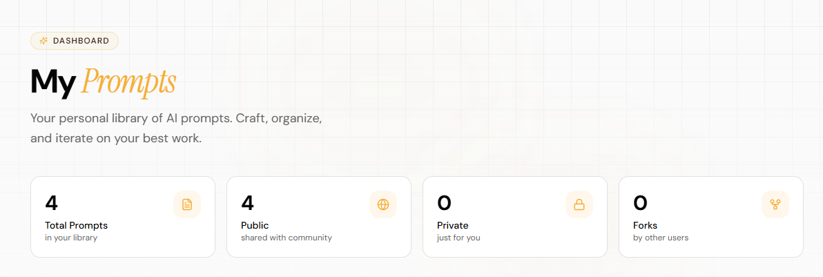 PromptPool dashboard
